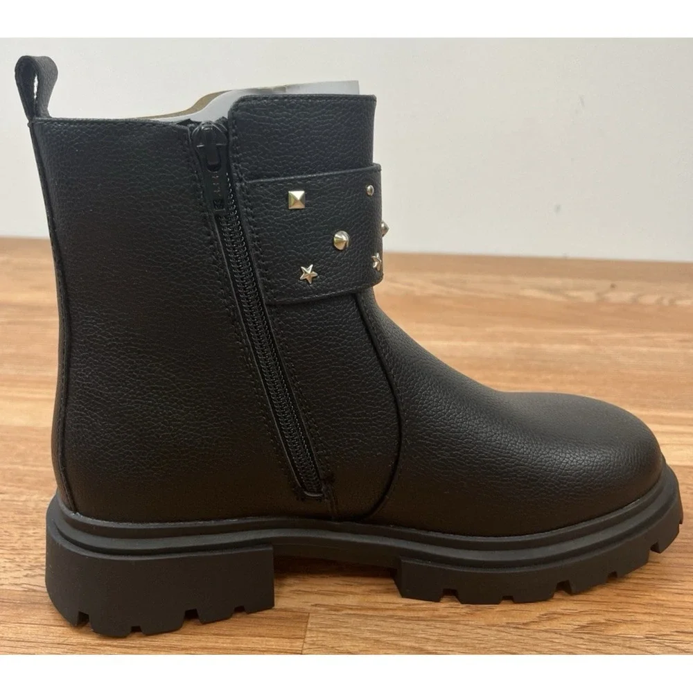 Sonoma Zoella Black Boots Ankle Booties Zip Side Youth Girls Size 5 NEW